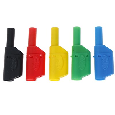 4mm 1pc Male Fully Enclosed Banana Plug Wire Solder Connecto