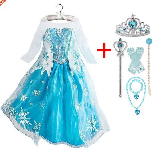 3-10Years Girls Princess Dress Snow Queen Elsa Costume Kids