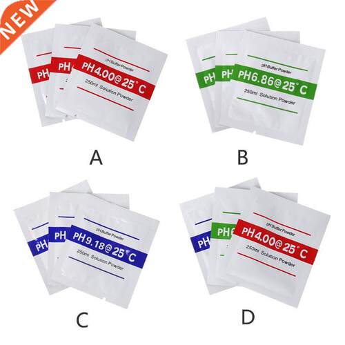 3pcs/lot PH Buffer Powder For Test Meter Measure Calibration