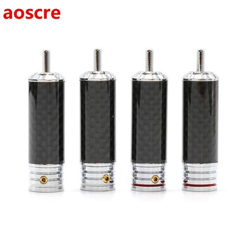 4pcs Audiophile Rhodium Plated RCA Jack Plug , interconnect