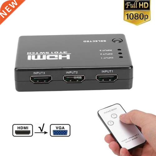 Mini HDMI Switcher 4K HD1080P 3 5 Port HDMI Splitter Selecto