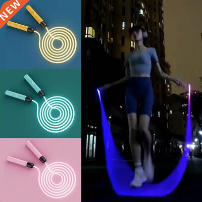Fitness Adjustable Night Glowing Skip Rope Exercise LED Jump