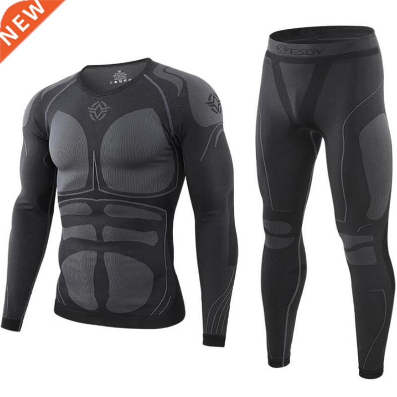 Seamless tight tactical thermal underwear men Outdoor sports