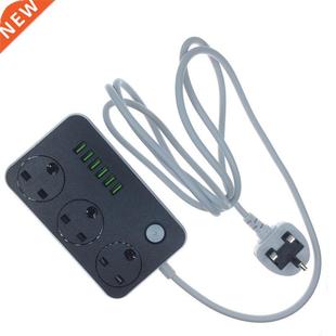 High Quality UK Plug 3.4A 6 USB Electrical Socket Extension