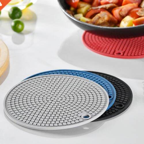 Round Heat Resistant Silicone Mat Drink Cup Coasters Non-sli