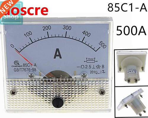 1PCS 85C1-A 500A DC Analog Meter Panel P Current meters