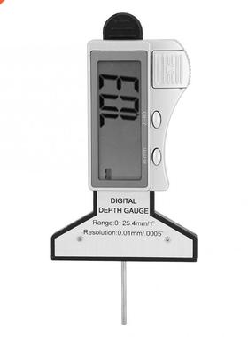 Digital Tire Depth Gauge Spring-Back Type LCD Display Metal