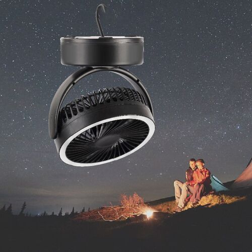 Outdoor Camping 2-in-1 Portable Fan LED Lantern Tent Lamp