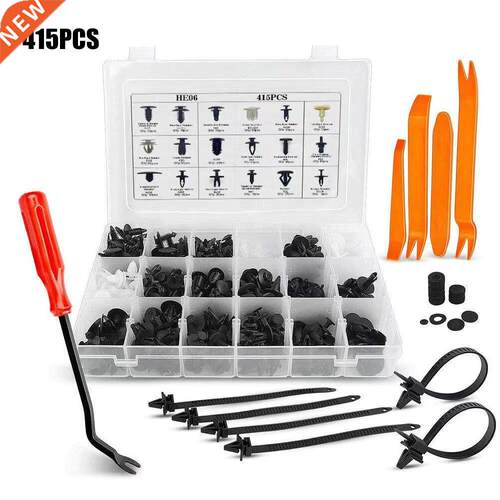 415PCS Car Body Push Pin Bumper Buckle Moulding Clip Kit Aut