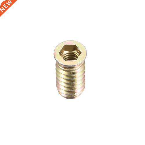 Wood Furniture M8x25mm Threded Insert Nuts Interfce Hex So