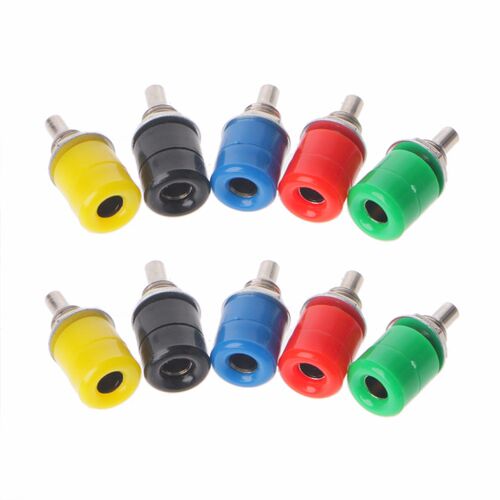 BGEKTOTH 10 Pcs 5 Color 4mm Female Banana Plug Socket Connec