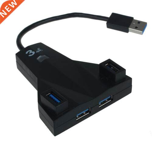 USB 3.0 HUB 4 Port USB Compact Hub Adapter For PC Laptop