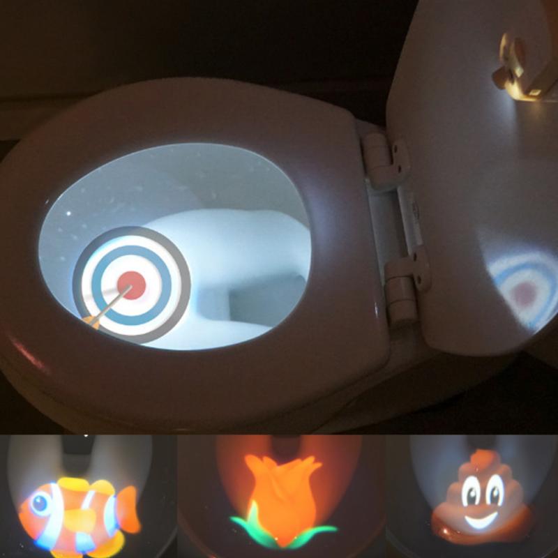 Motion Sensor Toilet Seat Lighting Backlight Toilet Bowl Aut