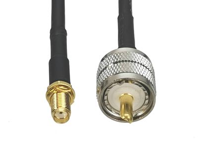 RG58 UHF PL259 Male Plug to SMA Female Jack Bulkhead RF Coax