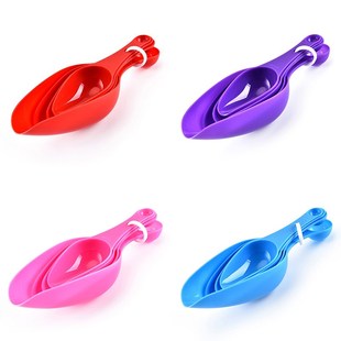 4Pcs Plastic Kitchen Measuring Spoons Cake Baking Flour Meas