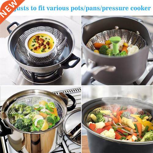 Multifunction Vegetable Steamer Basket Expandable Fit Variou