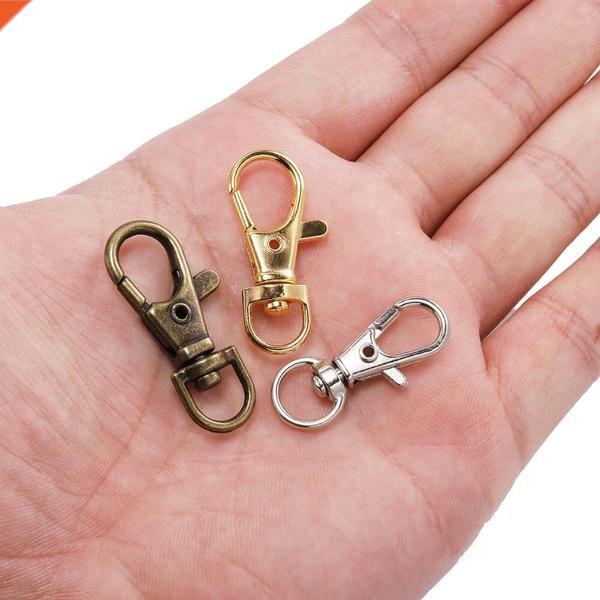 10pcs/lot Gold Silver Split Key Ring Swivel Lober Clasp Co