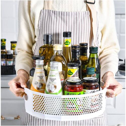 1pcs 360 Rotation Cabinet Organizer Storage Tray Spice Drink