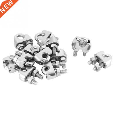 12pcs M5 Saddle Clamps Cable Wire Rope Clips 304 Rigging Too
