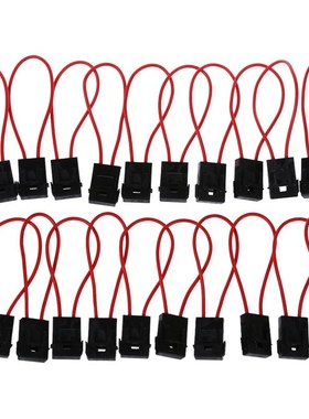 30A Wire In-line Fuse Holder Block Black Red for Car Boat Tr