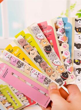 1 PCS Kawaii Stationery Cartoon Animals Marker Memo Pad Stic