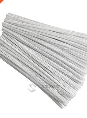 white 100 Pcs 30cm creation pipe cleaners Plush Pipe Cleane