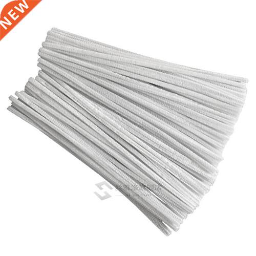 white 100 Pcs 30cm creation pipe cleaners Plush Pipe Cleane
