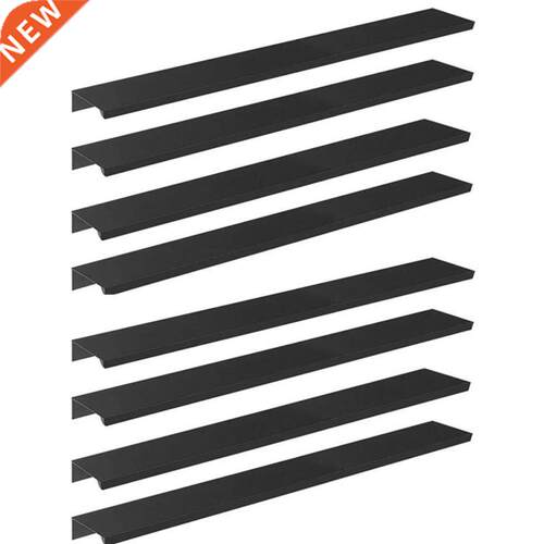 8PCS 300mm/11.8Inch Black Back Mount Finger Edge Pull Concea