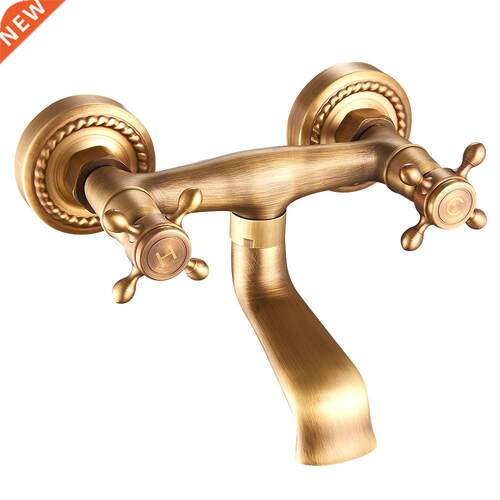 European Antique Copper Basin Faucets Mixer Tap Spout Sink D