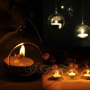 New Clear Party Wedding Decoration Glass Candlestick Candle