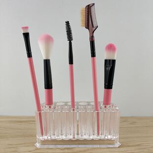 Support de brosse de maquillage en plastique Transparent Sim