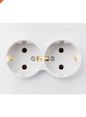 220V/16A 118x80mm EU Double Ground Socket Household Industri
