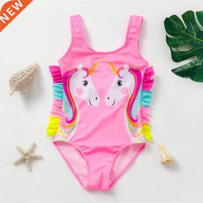2-10Y Toddler Baby Girls swimsuit one piece Kids Swimwear Gi