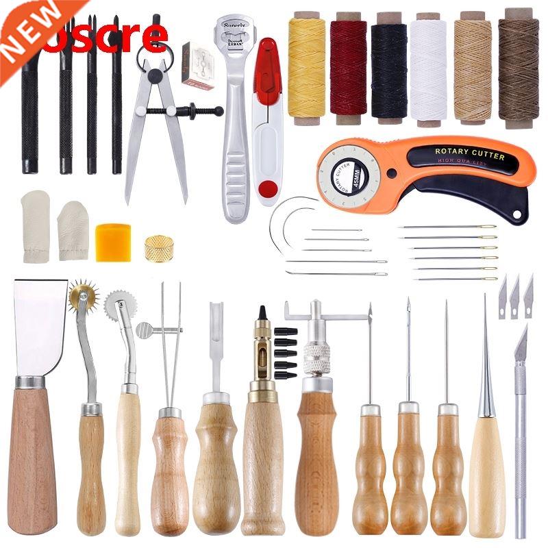 53PCS Leather Working Tool Kit Leather Scratch Cutting Knife