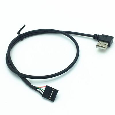 50CM usb 90 Rig angleA male to 5Pin Female 2.54 USB heade