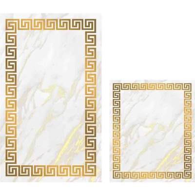 Soley Marble 2'li Bathroom Mat Set Toilet Seat Pad 20