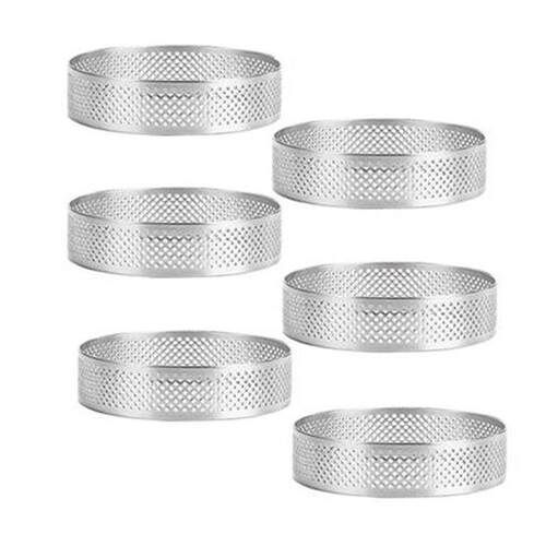 6 Pcs Mini Tart Ring Stainless Steel Tartlet Mold Circle Cut
