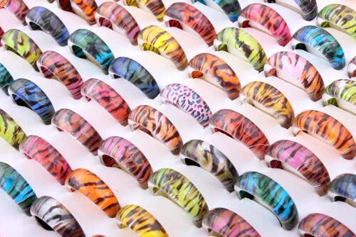 Wholesale Lots 50Pcs leopard print Charms Flower high qualit
