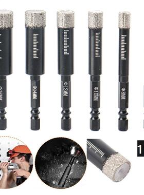 Diamond Drill Bit Set Hex Handle Vacuum Brazed Diamond Dry D