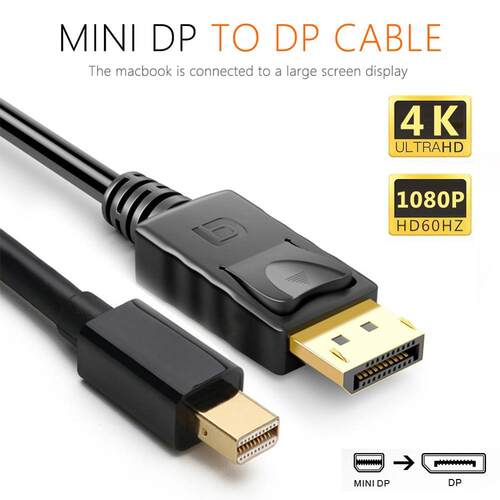 4K HD Mini Display Port to Display Port Cable mini dp to dp