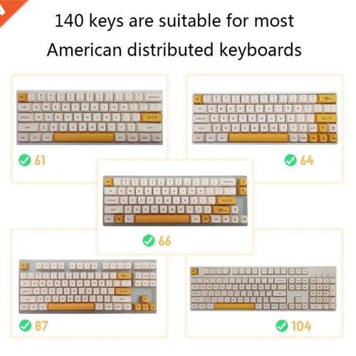 PBT XDA Profile Keycap 140 Keys Dye Sublimation Keycaps for
