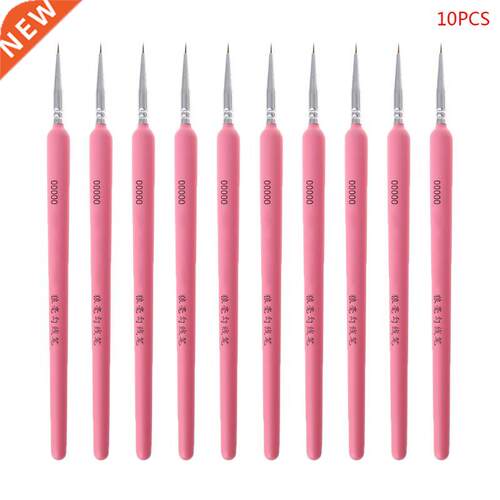 10Pcs/set Wolf Hair Hook Line Pen Fine Paint Brush Pen Set A