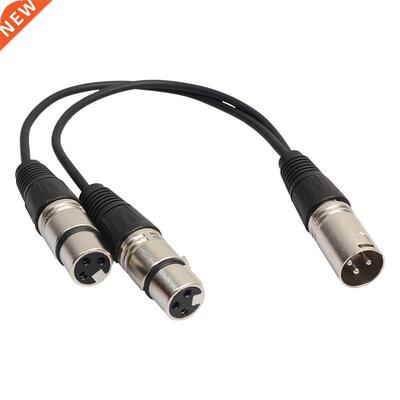 XLR 3 pin extension cable 3 Pin Male to 2 XLR Fale Connect