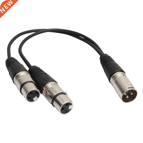 XLR 3 pin extension cable 3 Pin Male to 2 XLR Fale Connect