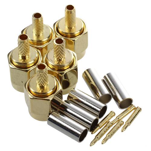 5Pcs SMA Male Plug Straight Crimp RG316 RG174 Rf Adapter Con