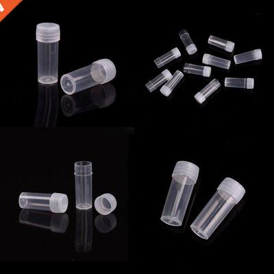 10pcs/pack 5ml Plastic Test Tubes Vials Sample Container Pow