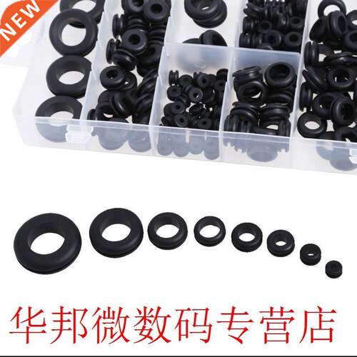 180pcs Rubber Grommet 8 Popular Szes Grommet Gasket for Pro