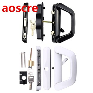 Balcony Glass Door Handle Lock Single Side with Key Zinc All