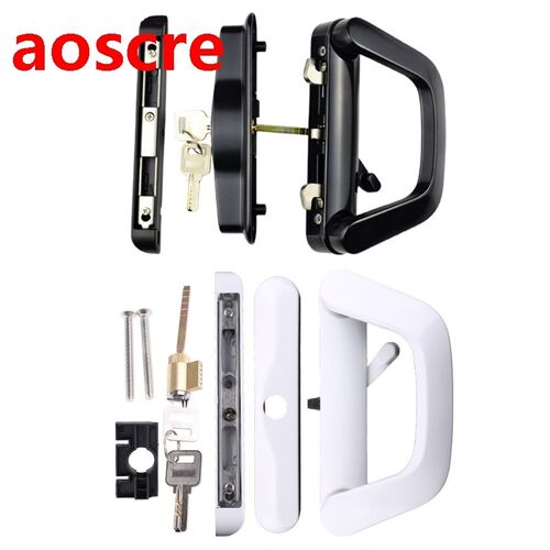 Balcony Glass Door Handle Lock Single Side with Key Zinc All