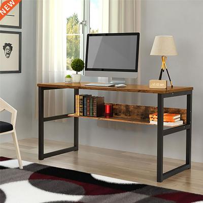 55.1nch Computer Desk Wth Bookshelf Modern Offce Desk Wt